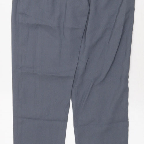 PRETTYLITTLETHING Womens Grey Polyester Trousers Size 6 L29.5 in Regular Zip