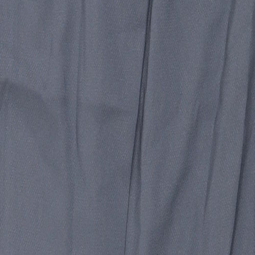 PRETTYLITTLETHING Womens Grey Polyester Trousers Size 6 L29.5 in Regular Zip