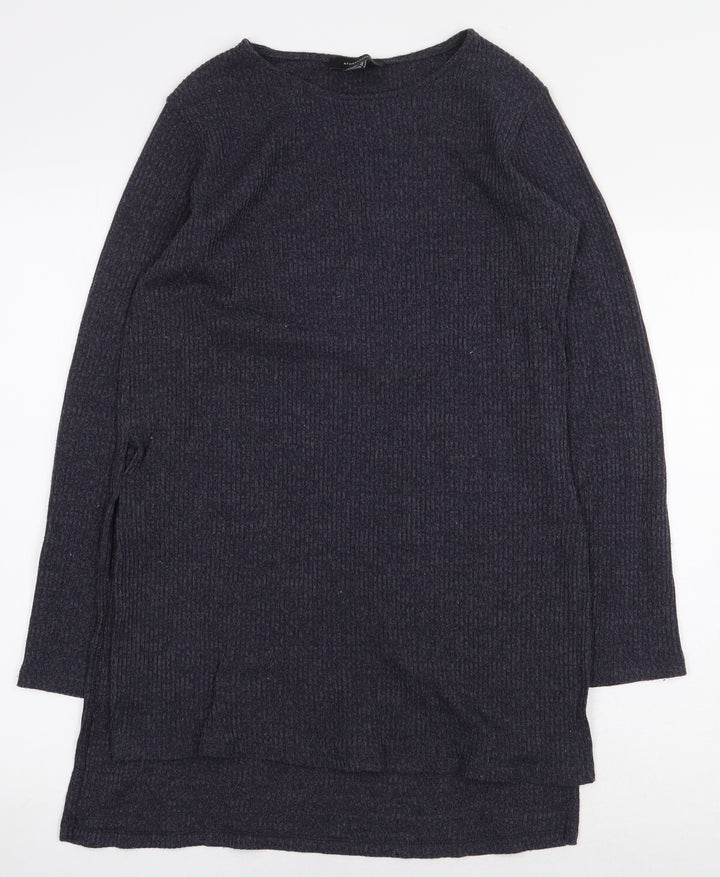 Atmosphere Womens Blue Polyester Pullover Sweatshirt Size 10 Pullover