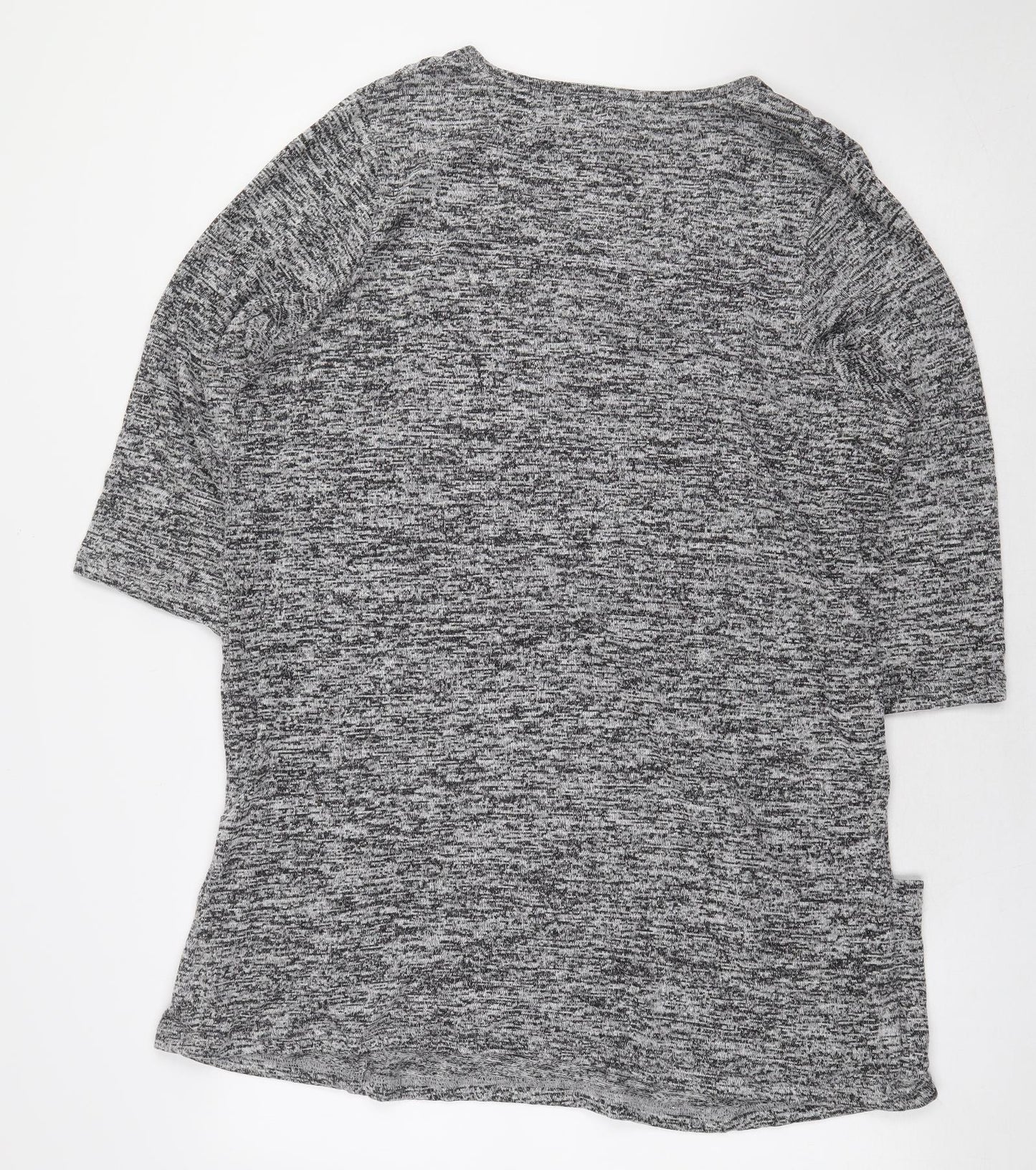 Preworn Womens Grey Viscose Pullover Sweatshirt Size 18 Pullover