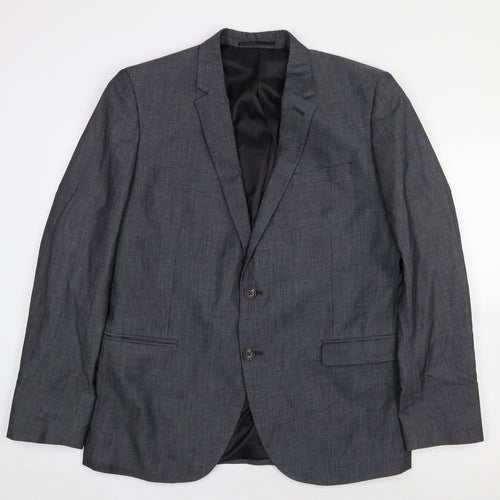 Red Herring Mens Grey Cotton Jacket Suit Jacket Size 44