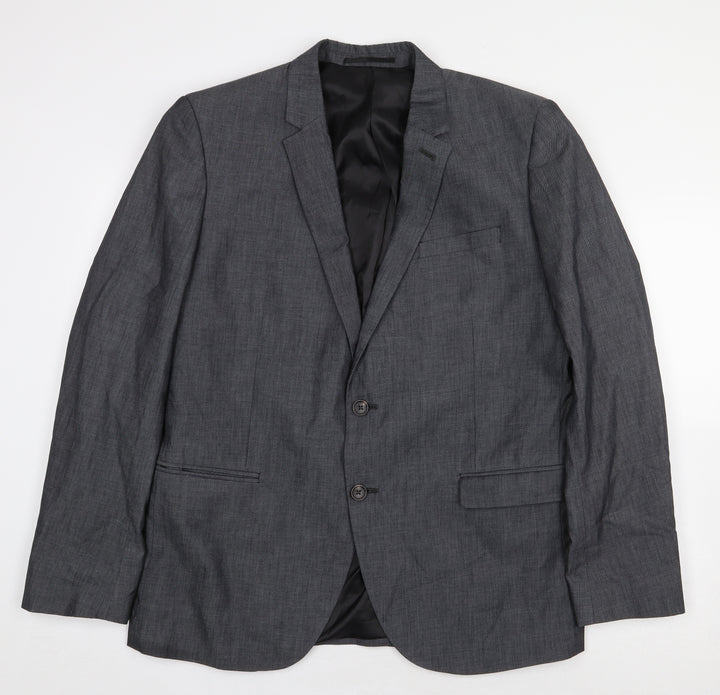 Red Herring Mens Grey Cotton Jacket Suit Jacket Size 44