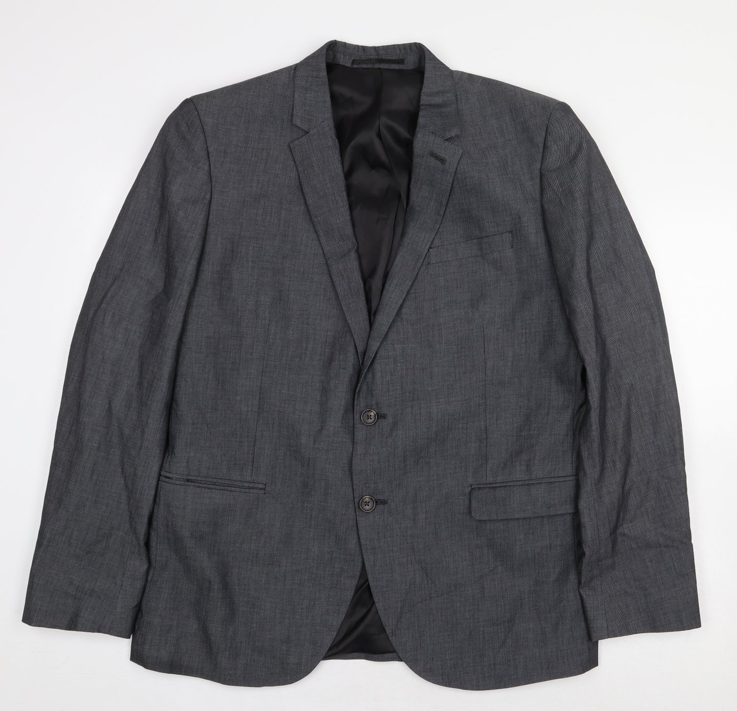 Red Herring Mens Grey Cotton Jacket Suit Jacket Size 44