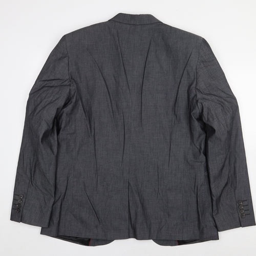Red Herring Mens Grey Cotton Jacket Suit Jacket Size 44