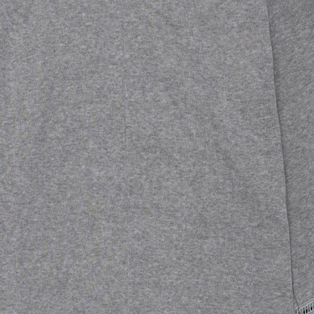 Zanzea Womens Grey Polyester Jumper Dress Size M Round Neck Pullover - Lace Trim