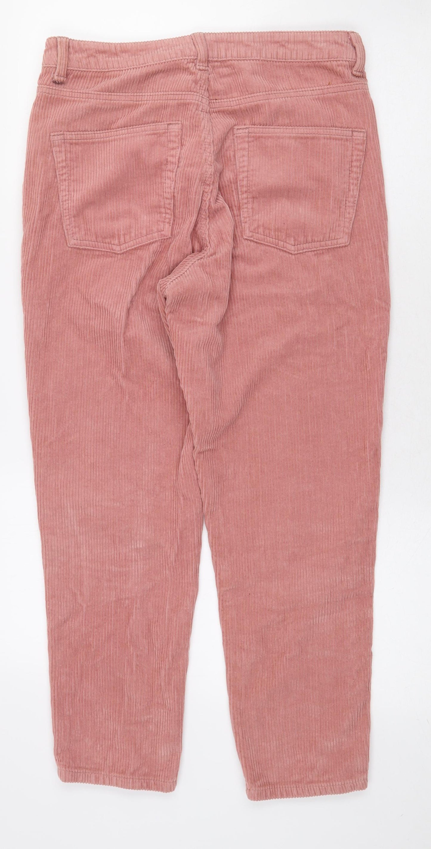 Topshop Womens Pink Polyester Trousers Size 30 in L25 in Regular Zip