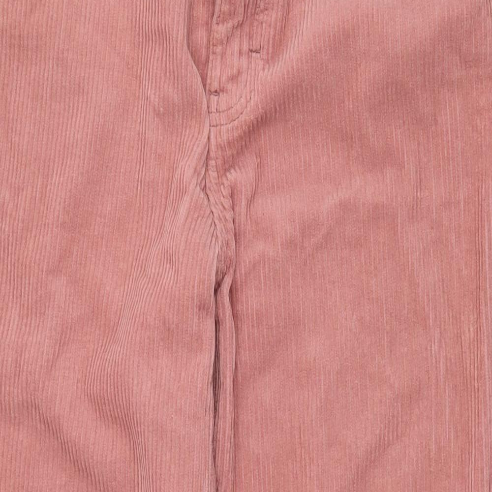 Topshop Womens Pink Polyester Trousers Size 30 in L25 in Regular Zip