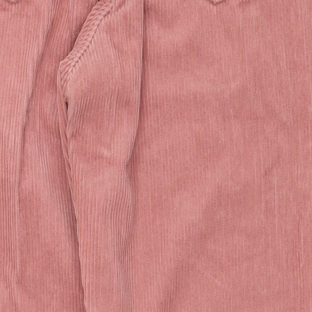 Topshop Womens Pink Polyester Trousers Size 30 in L25 in Regular Zip