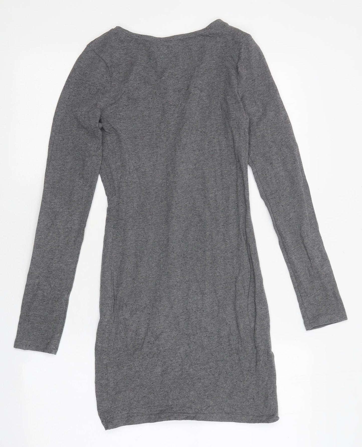 H&M Womens Grey Polyester Basic T-Shirt Size XS Round Neck