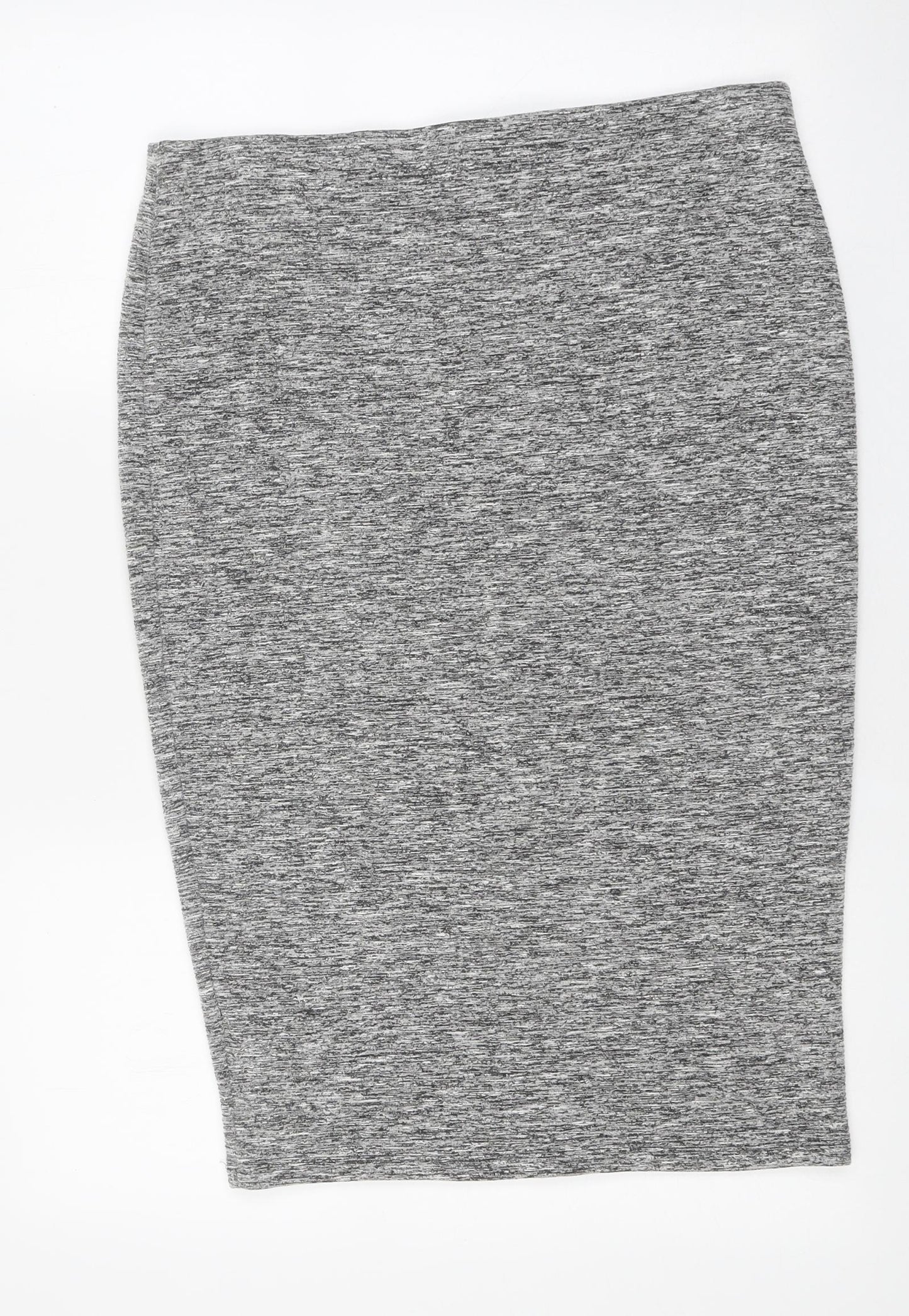 Marks and Spencer Womens Grey Polyester Straight & Pencil Skirt Size 14