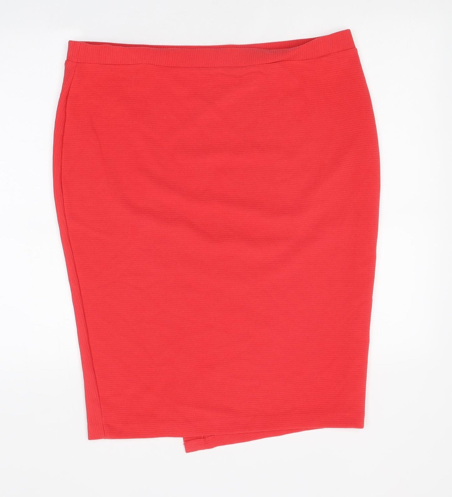 TU Womens Red Polyester Straight & Pencil Skirt Size 16