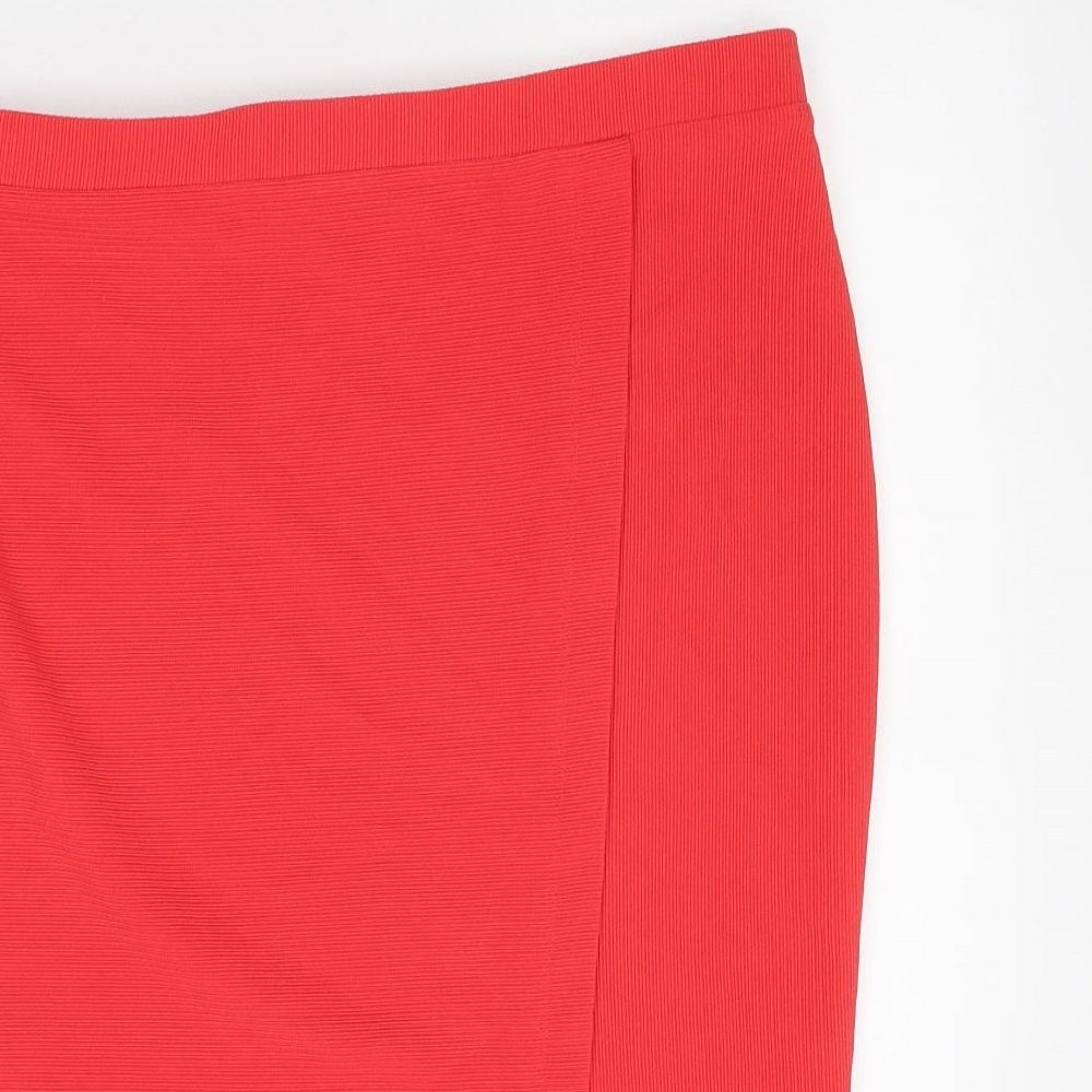 TU Womens Red Polyester Straight & Pencil Skirt Size 16