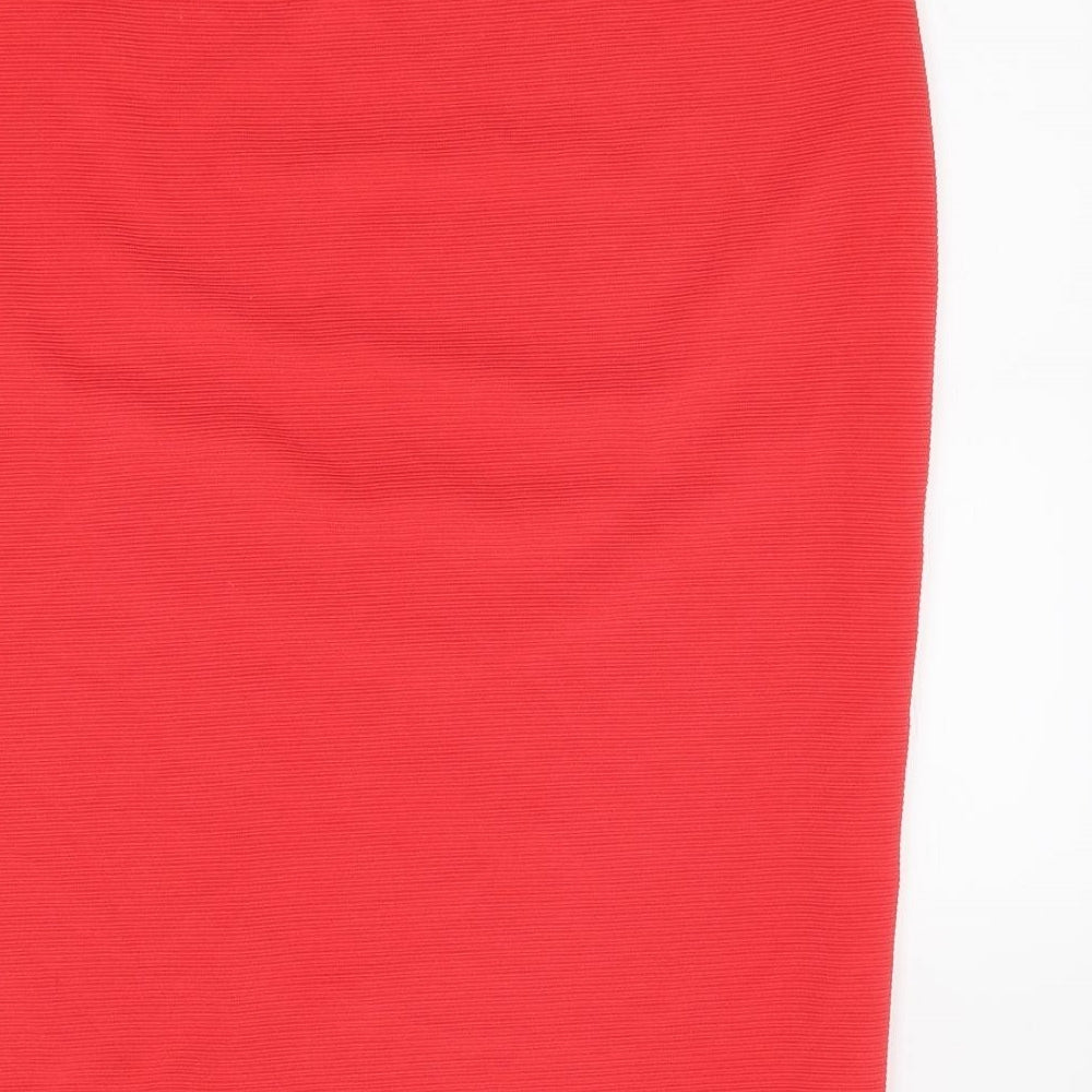 TU Womens Red Polyester Straight & Pencil Skirt Size 16