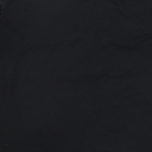 Dorohty Perkins Womens Black Polyester Basic T-Shirt Size 10 Round Neck