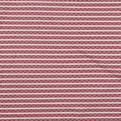 Gerry Weber Womens Red Striped Polyester Basic T-Shirt Size M Round Neck