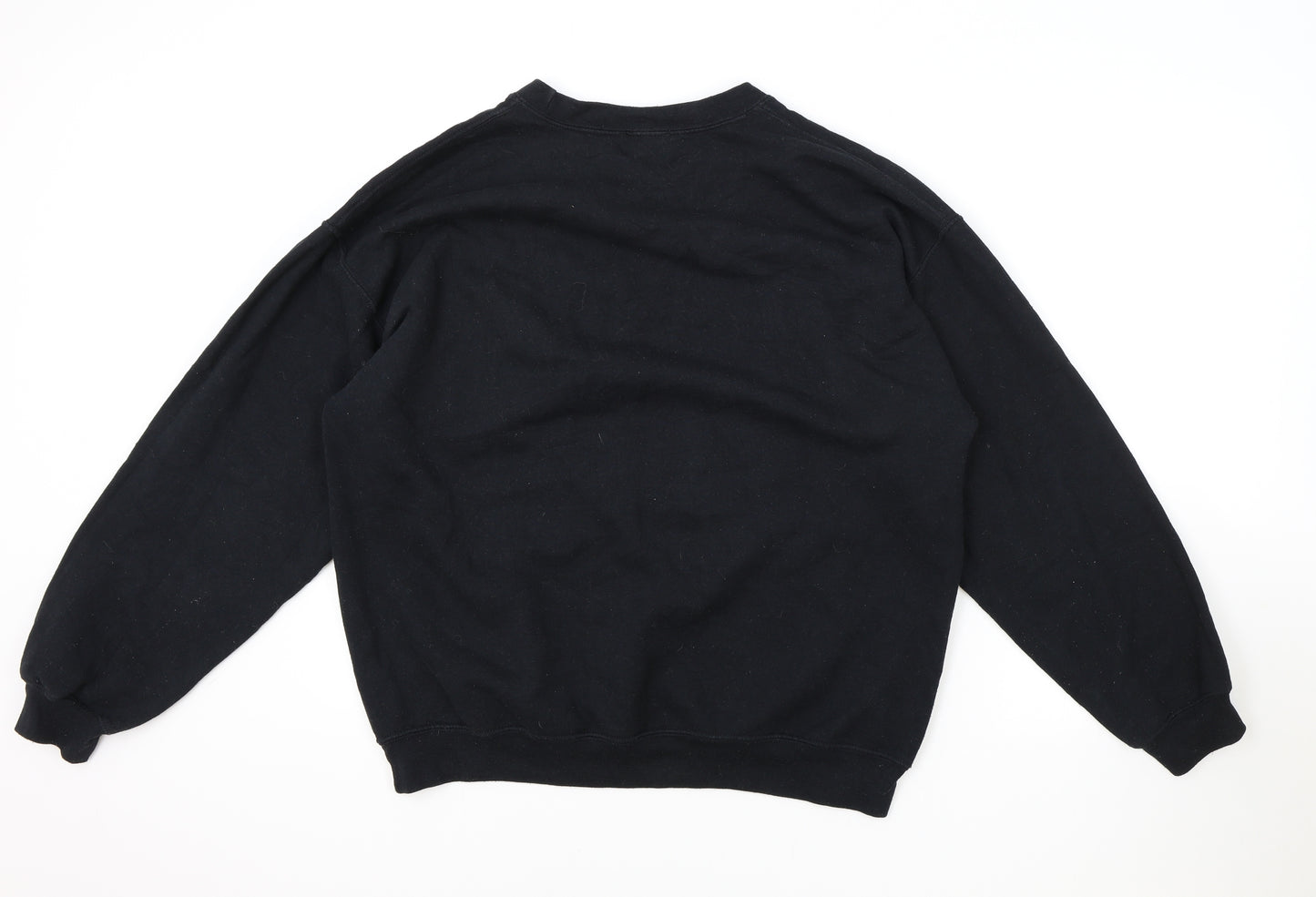 Love Womens Black 100% Cotton Pullover Sweatshirt One Size Pullover