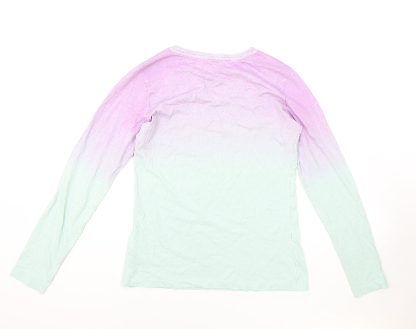 Bench Girls Multicoloured 100% Cotton Basic T-Shirt Size 14-15 Years Round Neck Pullover - Ombre