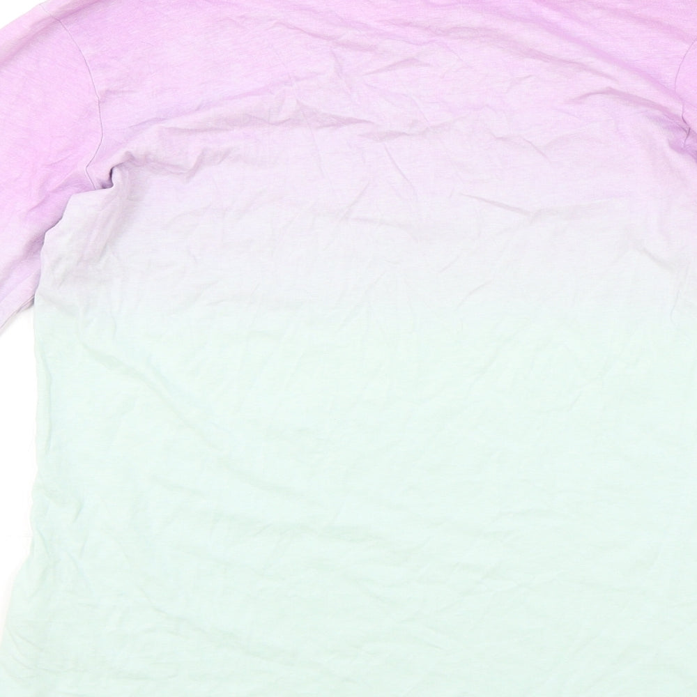Bench Girls Multicoloured 100% Cotton Basic T-Shirt Size 14-15 Years Round Neck Pullover - Ombre