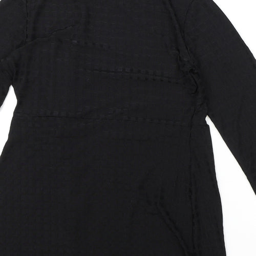 Very Womens Black Polyester Fit & Flare Size 12 Round Neck Pullover