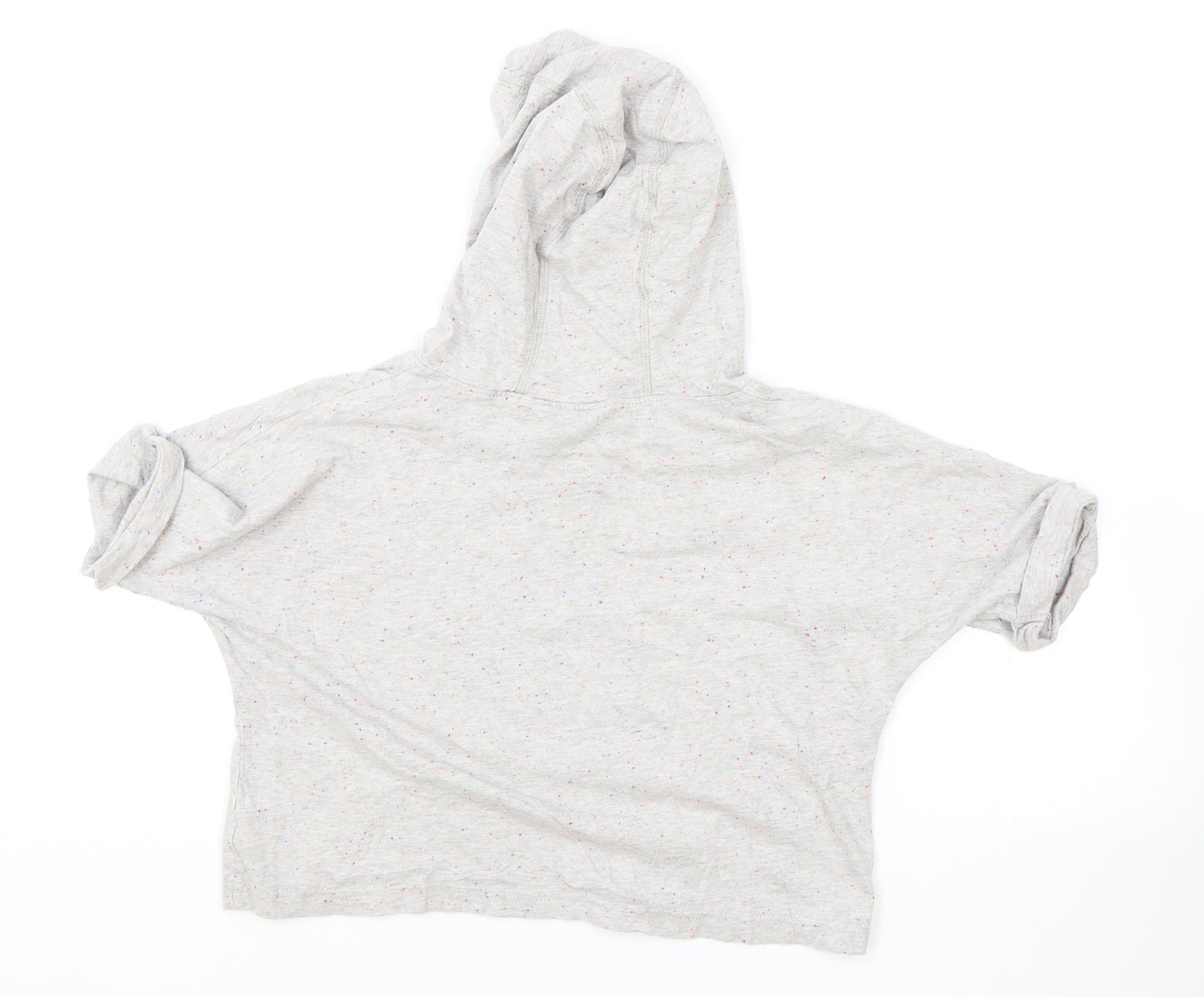 George Girls Grey Spotted Viscose Pullover Hoodie Size 10-11 Years Pullover