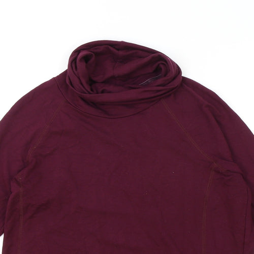 NEXT Womens Purple Roll Neck Modal Pullover Jumper Size 10 - Drawstring