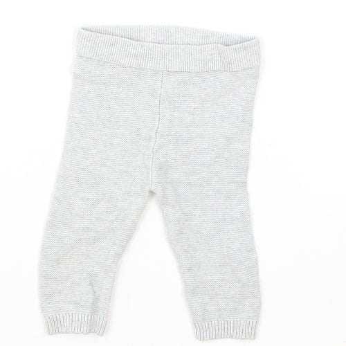 Marks and Spencer Baby Grey Cotton Jogger Leggings Size 3-6 Months Pullover