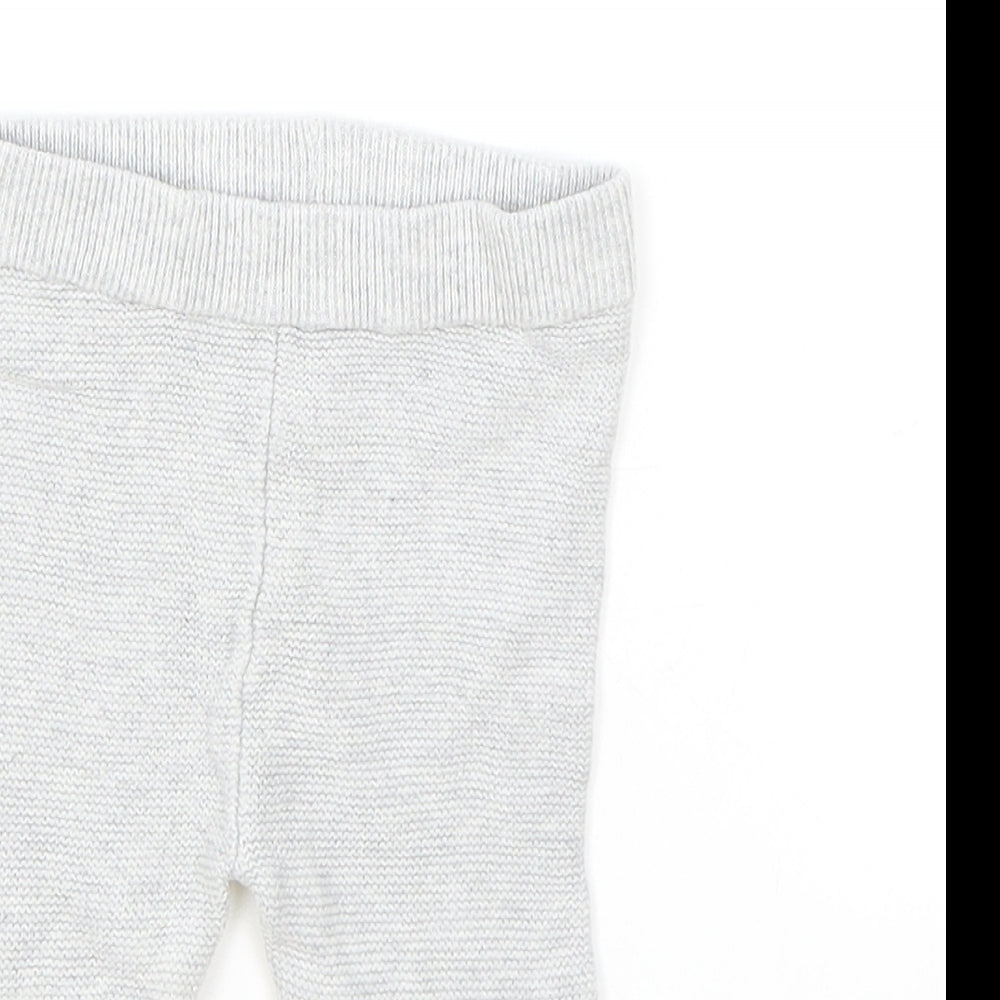Marks and Spencer Baby Grey Cotton Jogger Leggings Size 3-6 Months Pullover
