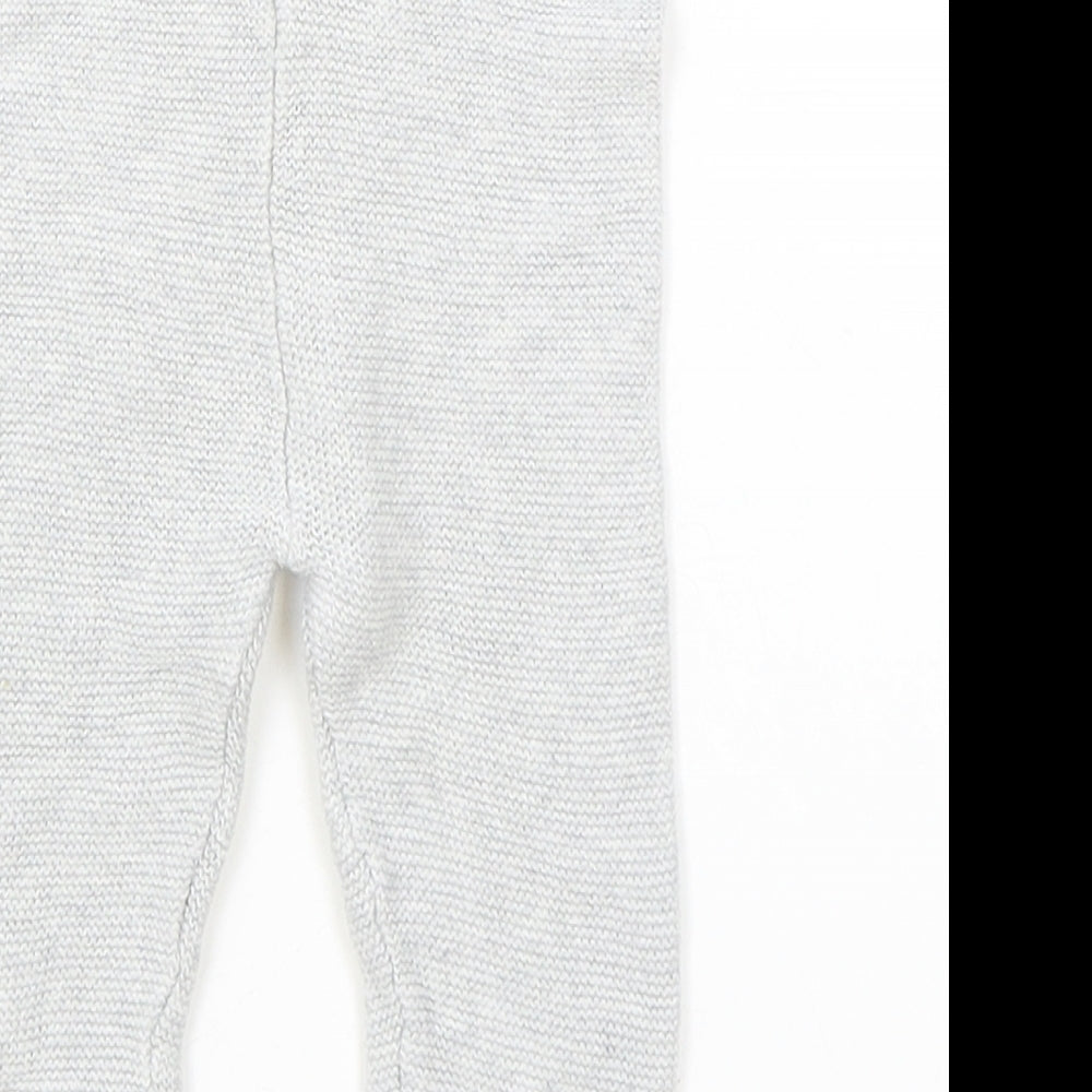 Marks and Spencer Baby Grey Cotton Jogger Leggings Size 3-6 Months Pullover