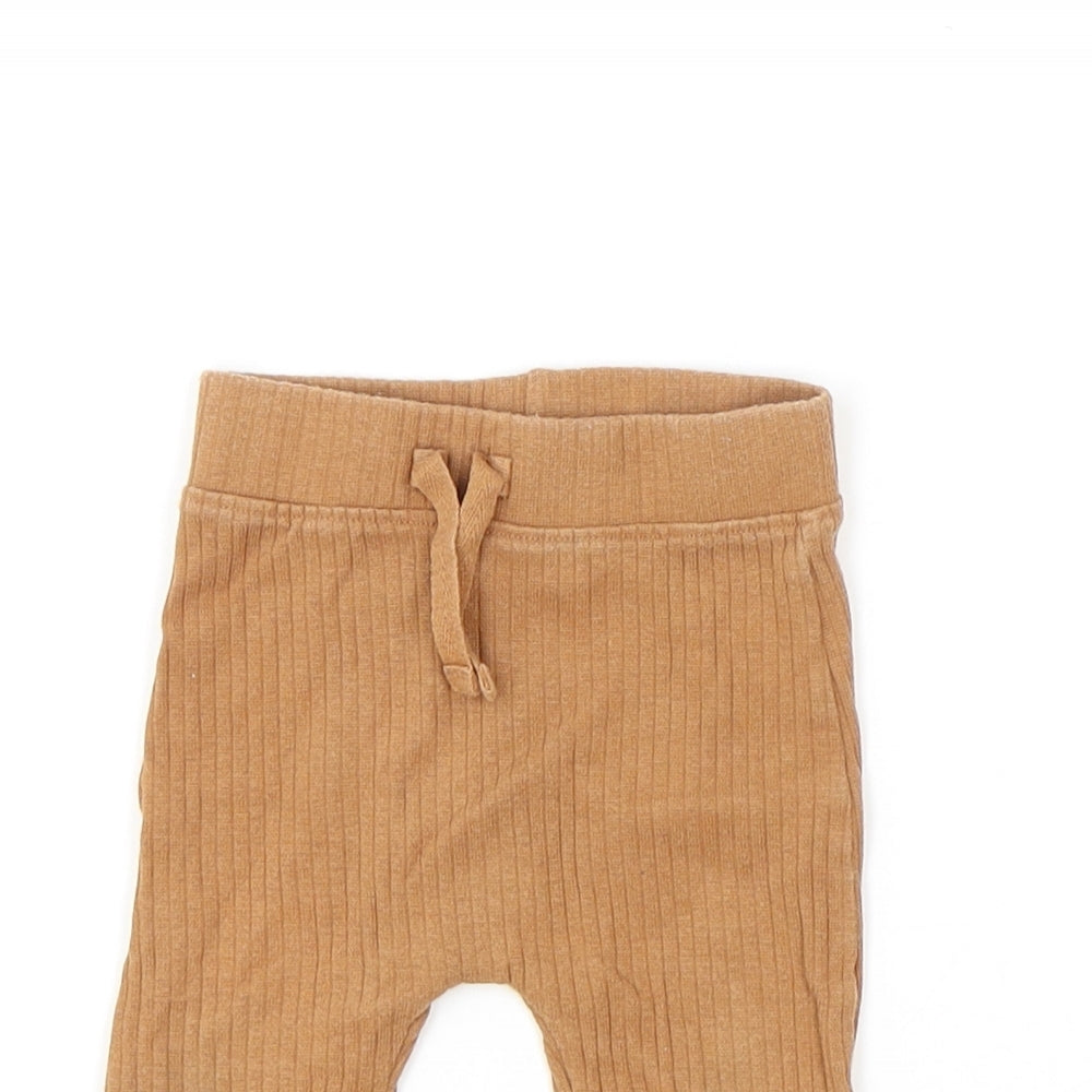 George Baby Brown Cotton Jogger Leggings Size 3-6 Months Pullover