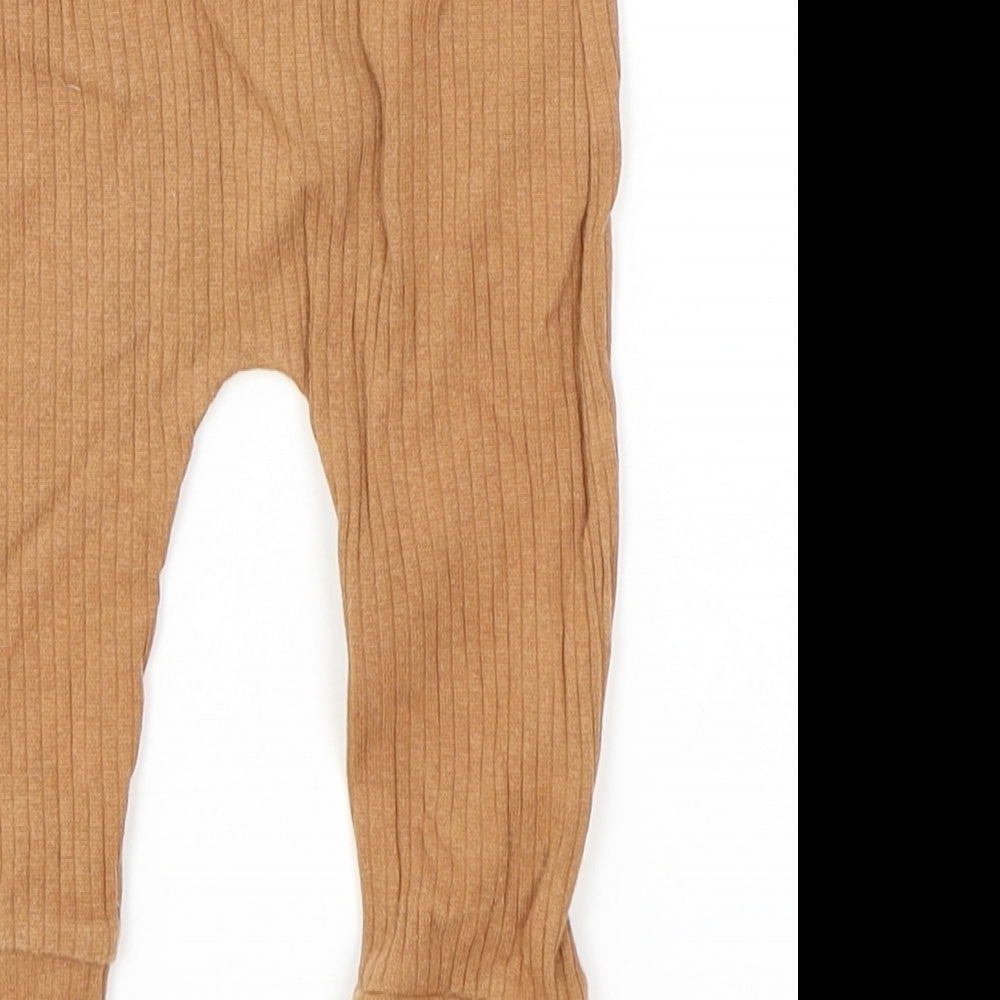 George Baby Brown Cotton Jogger Leggings Size 3-6 Months Pullover