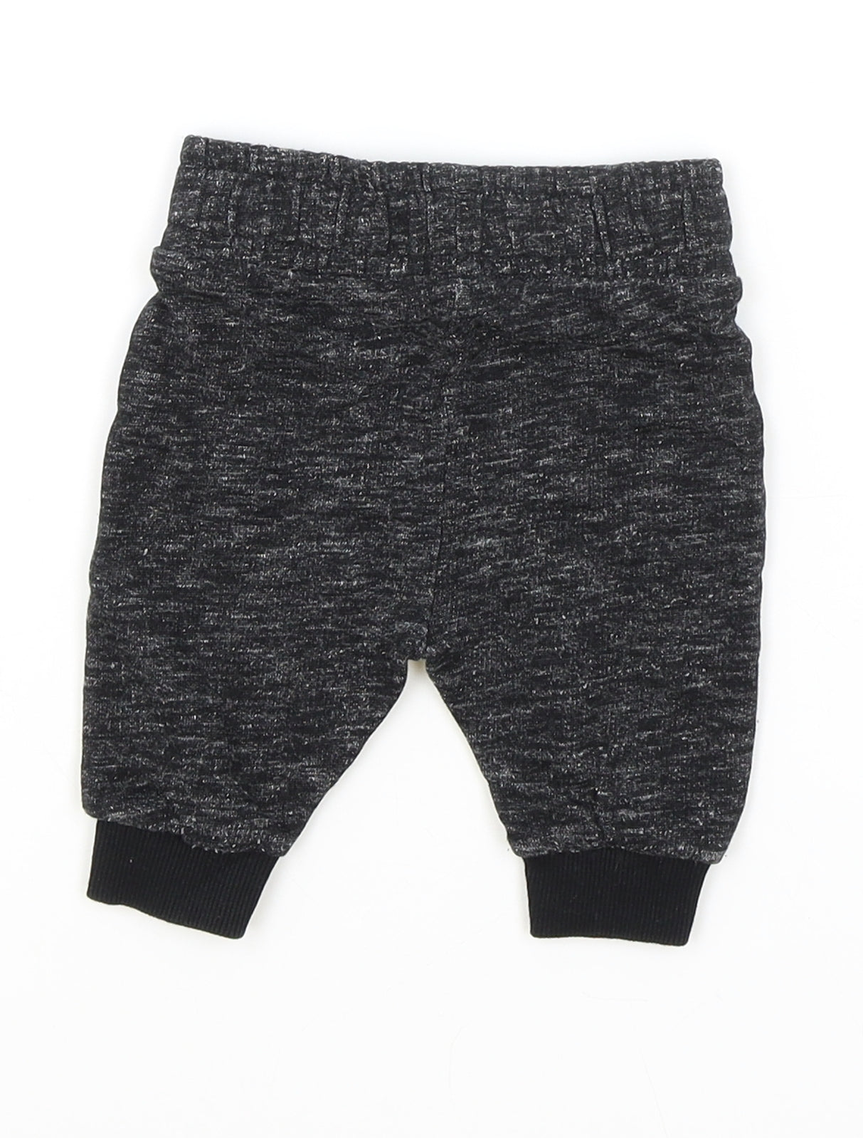 Nutmeg Boys Black Cotton Jogger Leggings Size 0-3 Months Drawstring