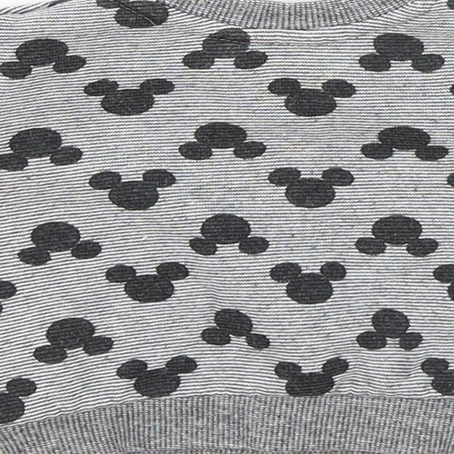 Disney Baby Baby Grey Geometric Cotton Pullover Jumper Size 0-3 Months Snap - Mickey Mouse
