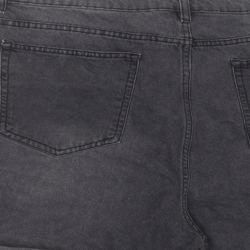Dont think twice Womens Black Cotton Boyfriend Shorts Size 20 L4 in Regular Button