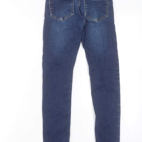 A2Z Girls Blue Cotton Skinny Jeans Size 11-12 Years Regular Button