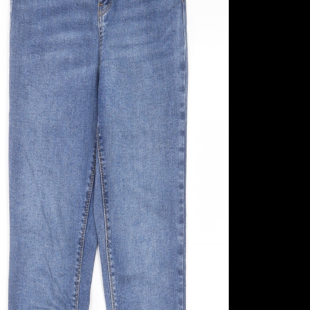Denim & Co. Womens Blue Cotton Skinny Jeans Size 10 L27 in Regular Button