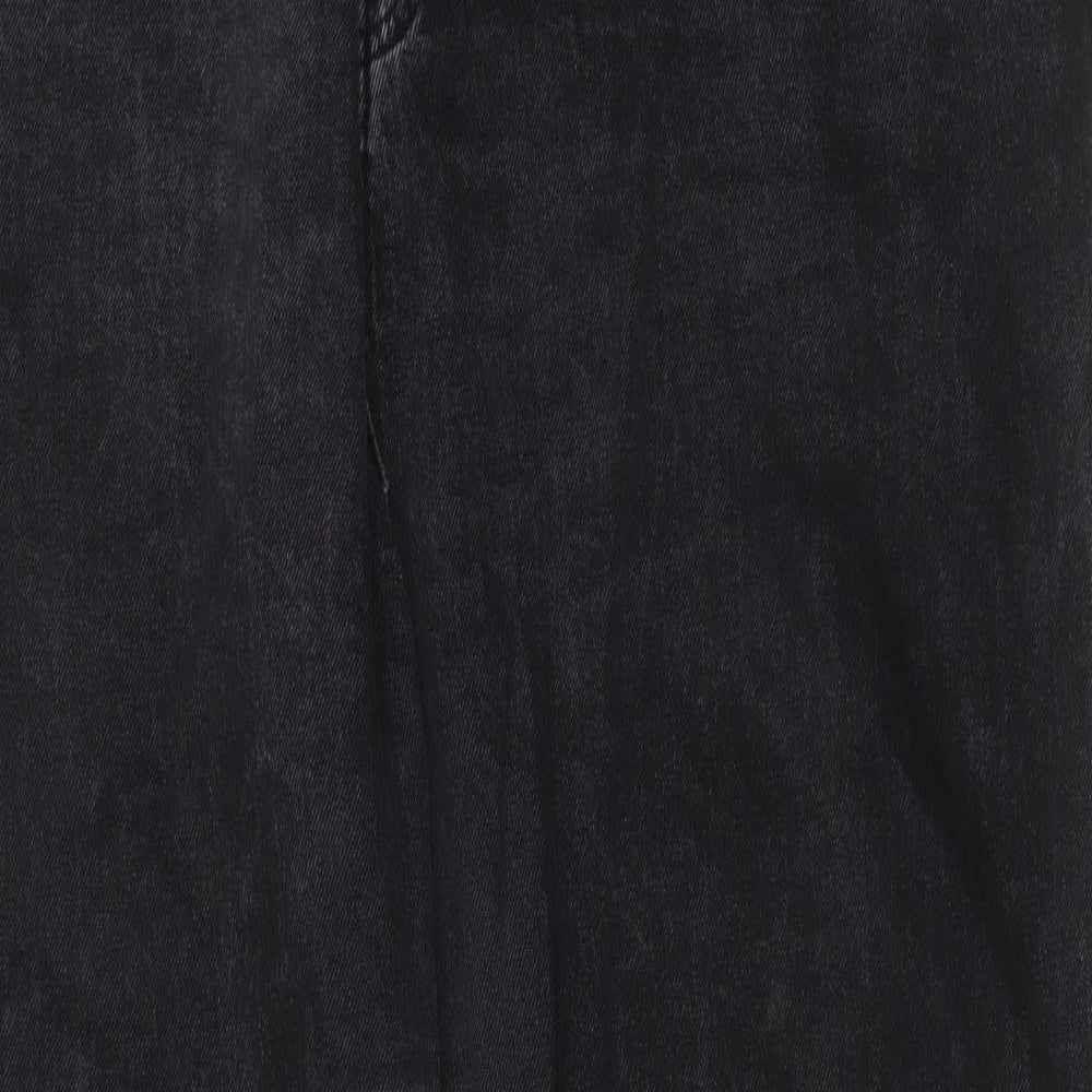 Denim & Co. Womens Black Cotton Straight Jeans Size 20 L30 in Regular Button