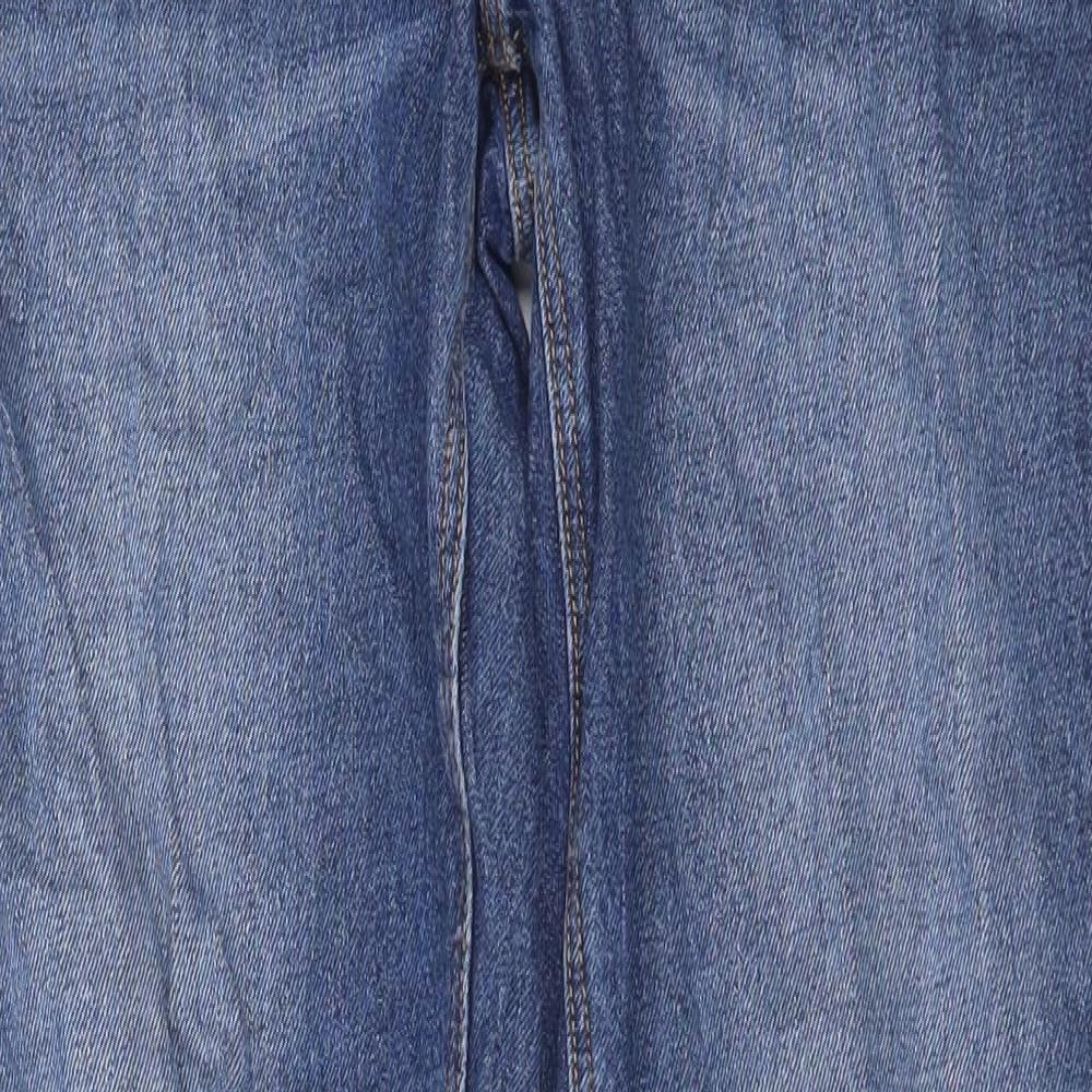 ASOS Mens Blue Cotton Straight Jeans Size 32 in L32 in Regular Button