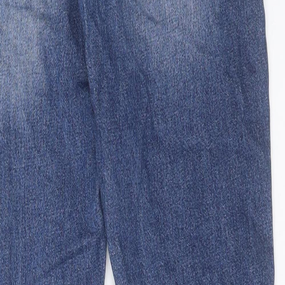ASOS Mens Blue Cotton Straight Jeans Size 32 in L32 in Regular Button