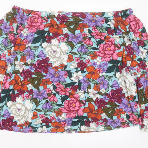Capsule Womens Multicoloured Floral Polyester Basic Blouse Size 18 Boat Neck