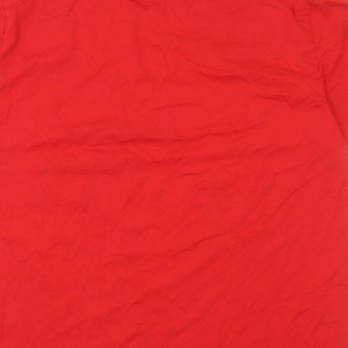 George Mens Red Cotton T-Shirt Size XL Crew Neck - Its All Good In The Pud.