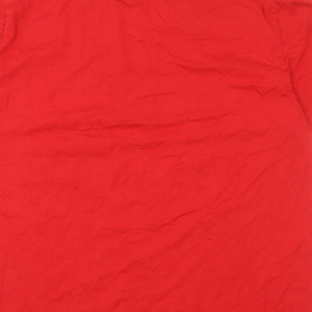 George Mens Red Cotton T-Shirt Size XL Crew Neck - Its All Good In The Pud.