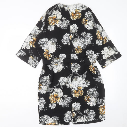 River Island Womens Black Floral Jacket Size 8