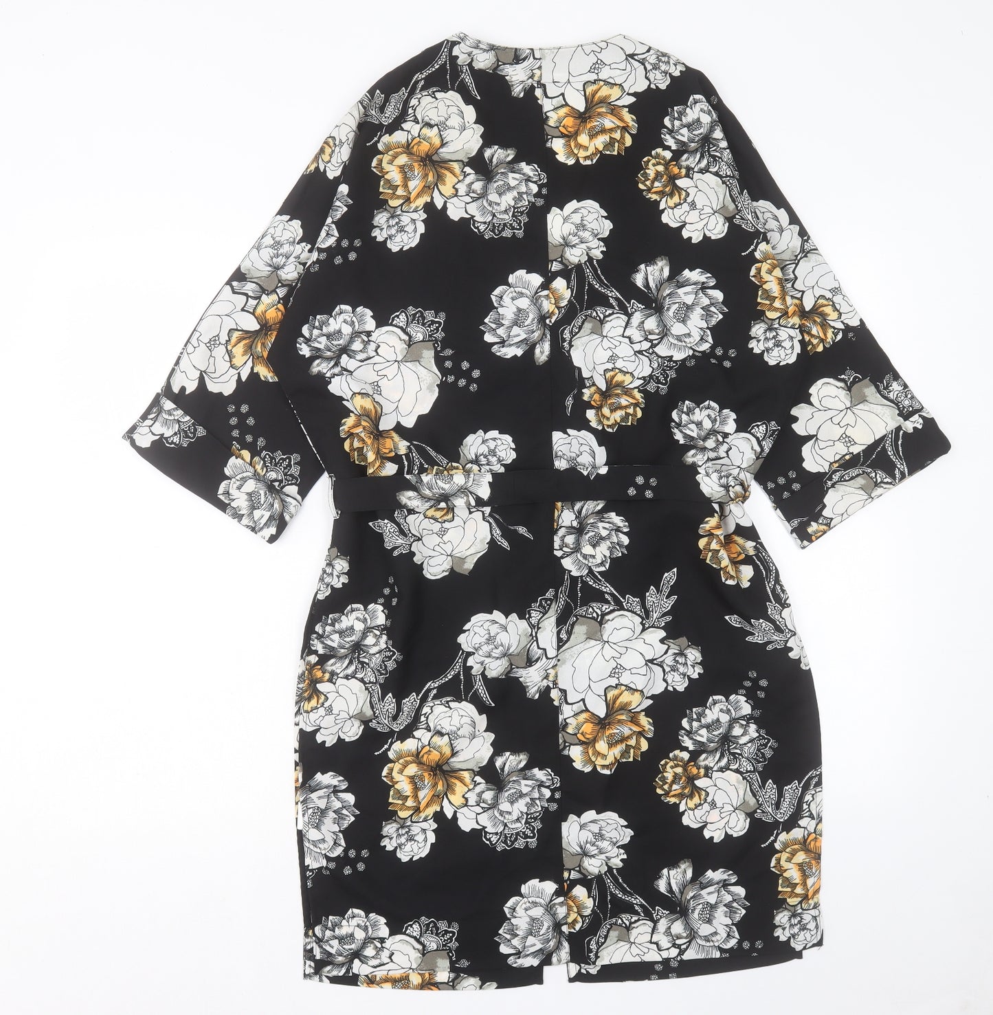 River Island Womens Black Floral Jacket Size 8