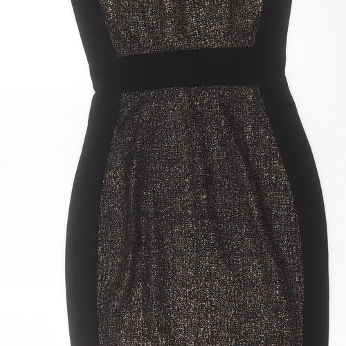 New Look Womens Black Polyester Bodycon Size 10 Crew Neck Pullover