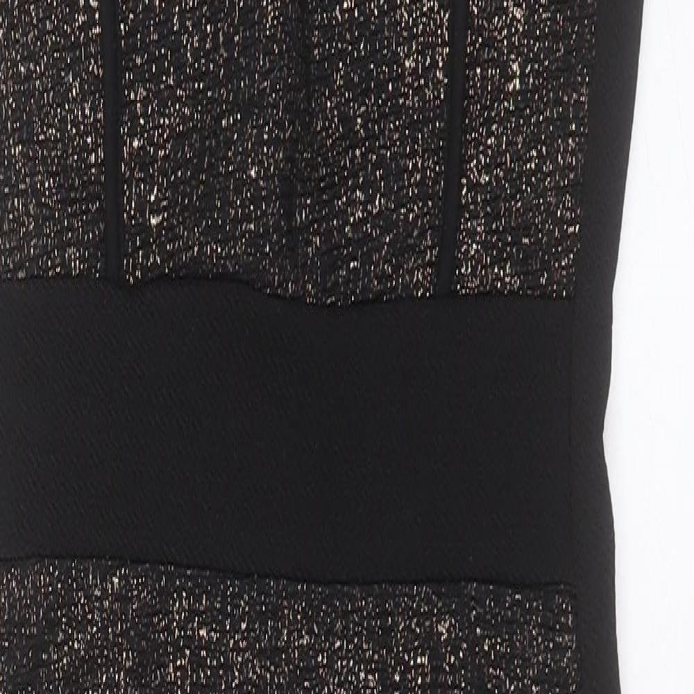 New Look Womens Black Polyester Bodycon Size 10 Crew Neck Pullover