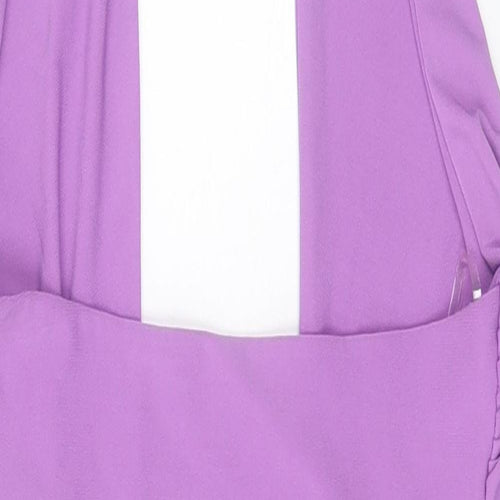 Better Be Womens Purple Polyester Bodycon Size S Halter Tie - Ruched Sides