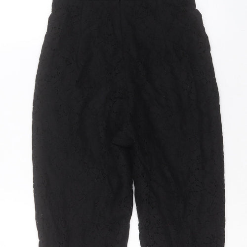 Missguided Womens Black Polyester Jumpsuit One-Piece Size 6 Button