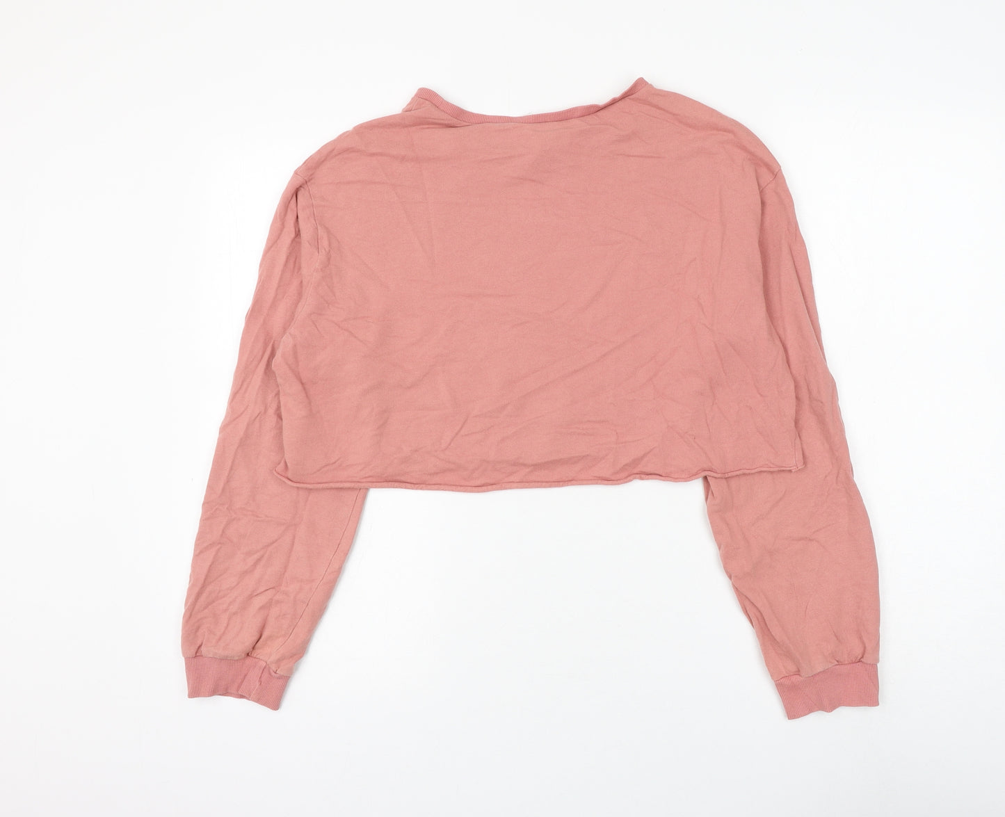 H&M Mens Pink Cotton Cardigan Sweatshirt Size M - Girl Clique