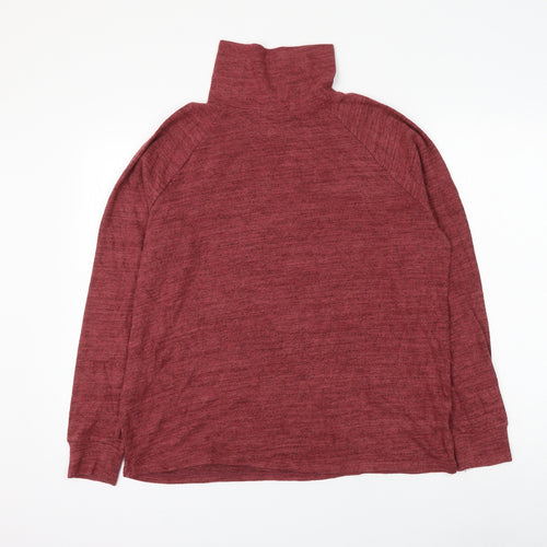 NEXT Womens Red High Neck Viscose Pullover Jumper Size 14