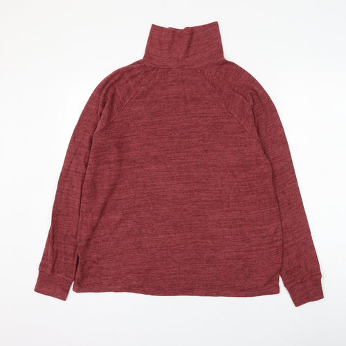 NEXT Womens Red High Neck Viscose Pullover Jumper Size 14